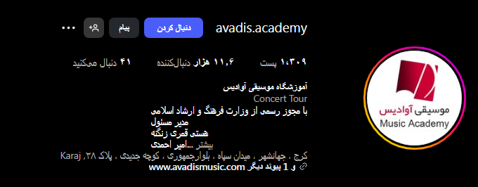 آموزشگاه موسیقی آوادیس