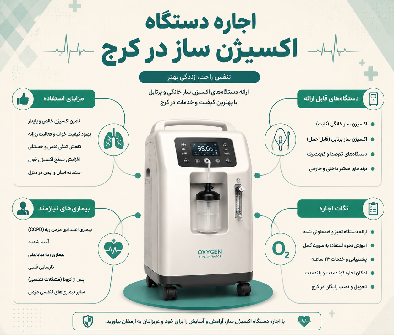اجاره اکسیژن ساز در کرج