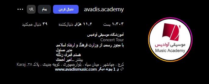 آموزشگاه موسیقی آوادیس