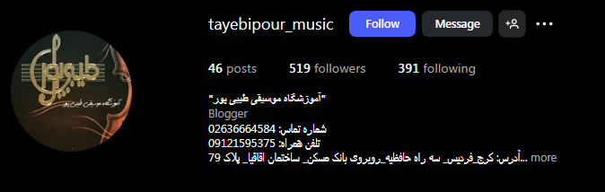 آموزشگاه موسیقی طییی پور