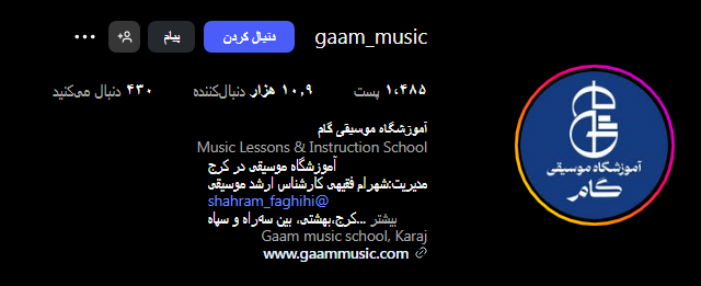 آموزشگاه موسیقی گام