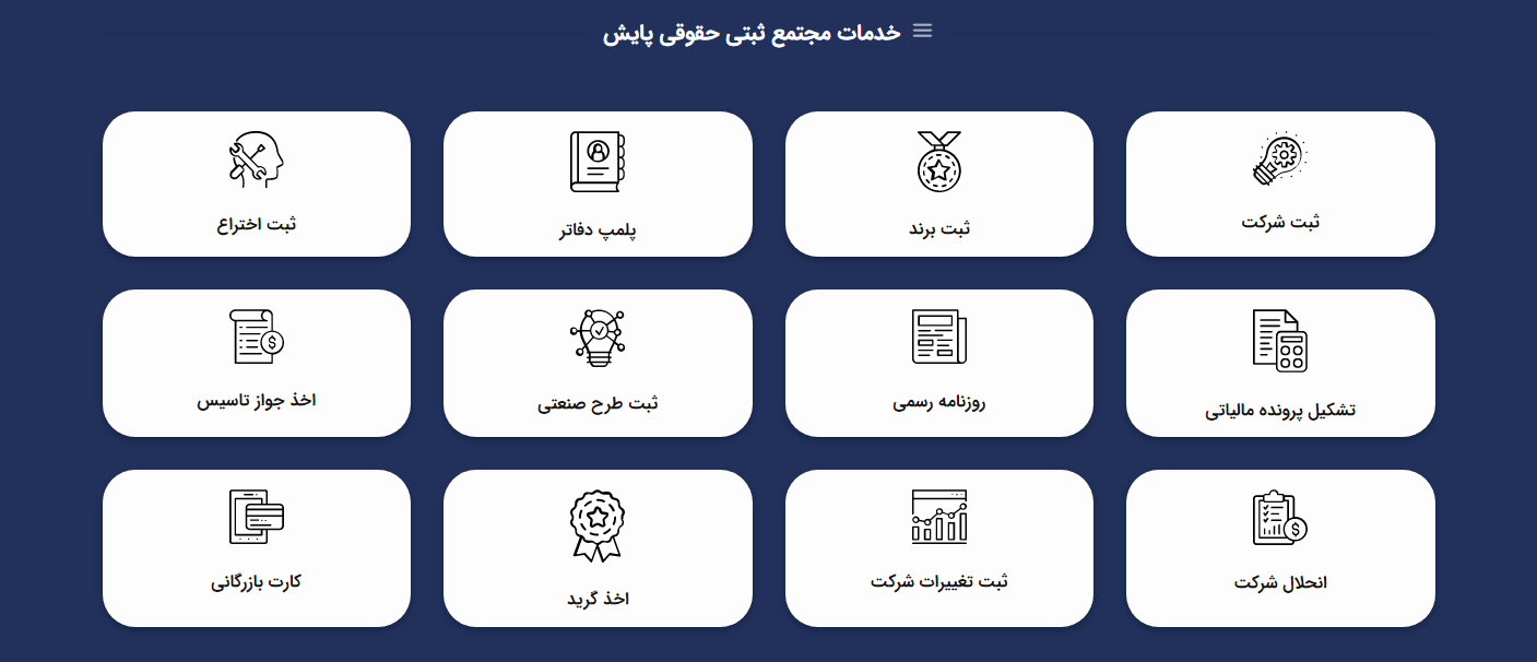 مجموعه ثیت شرکت در کرج