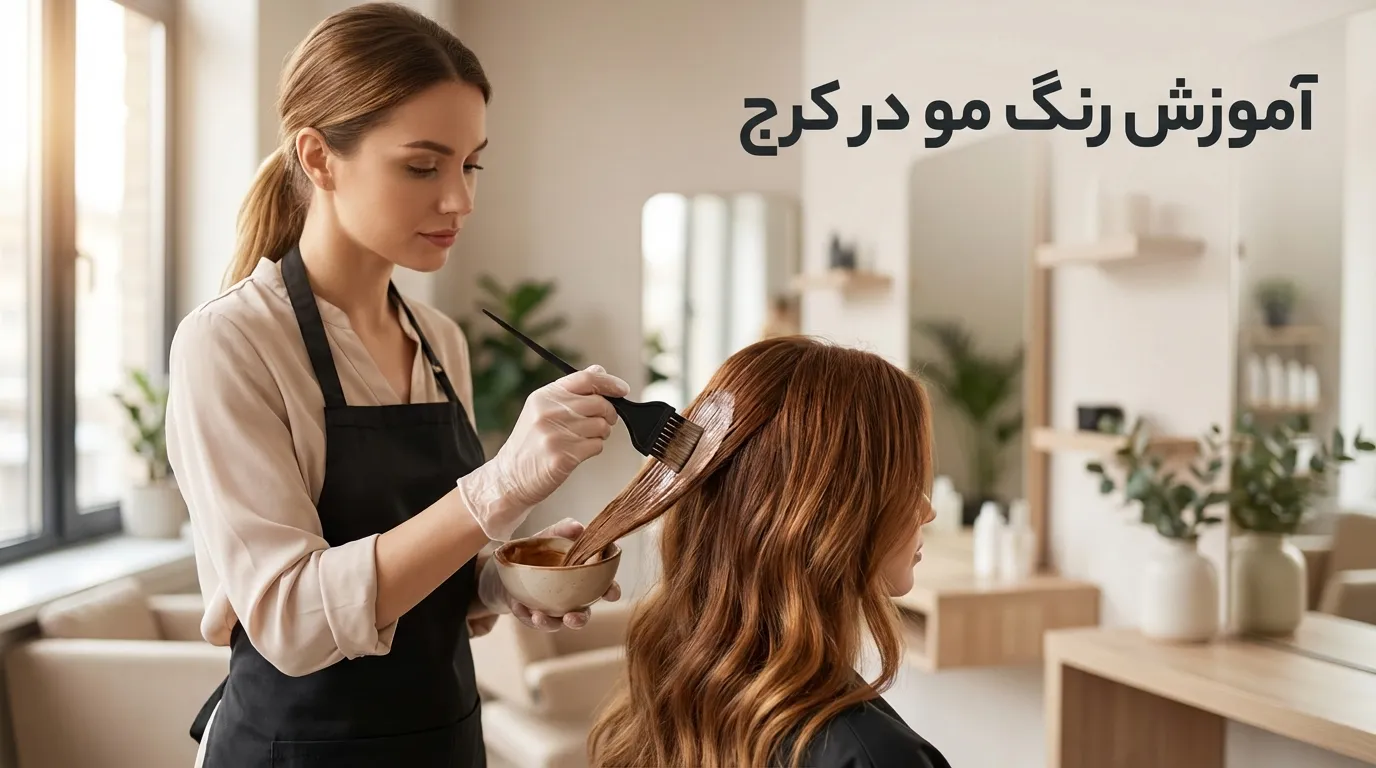 آموزش رنگ مو در کرج